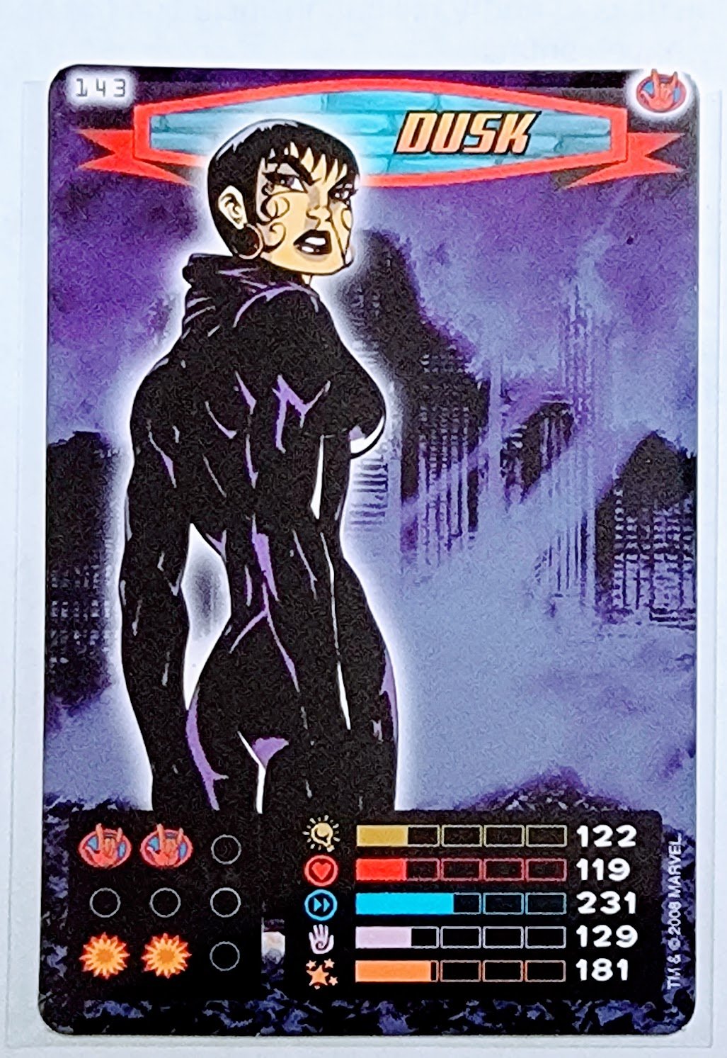 2008 Spiderman Heroes and Villains Dusk #143 Marvel Booster Trading Card UPTI simple Xclusive Collectibles