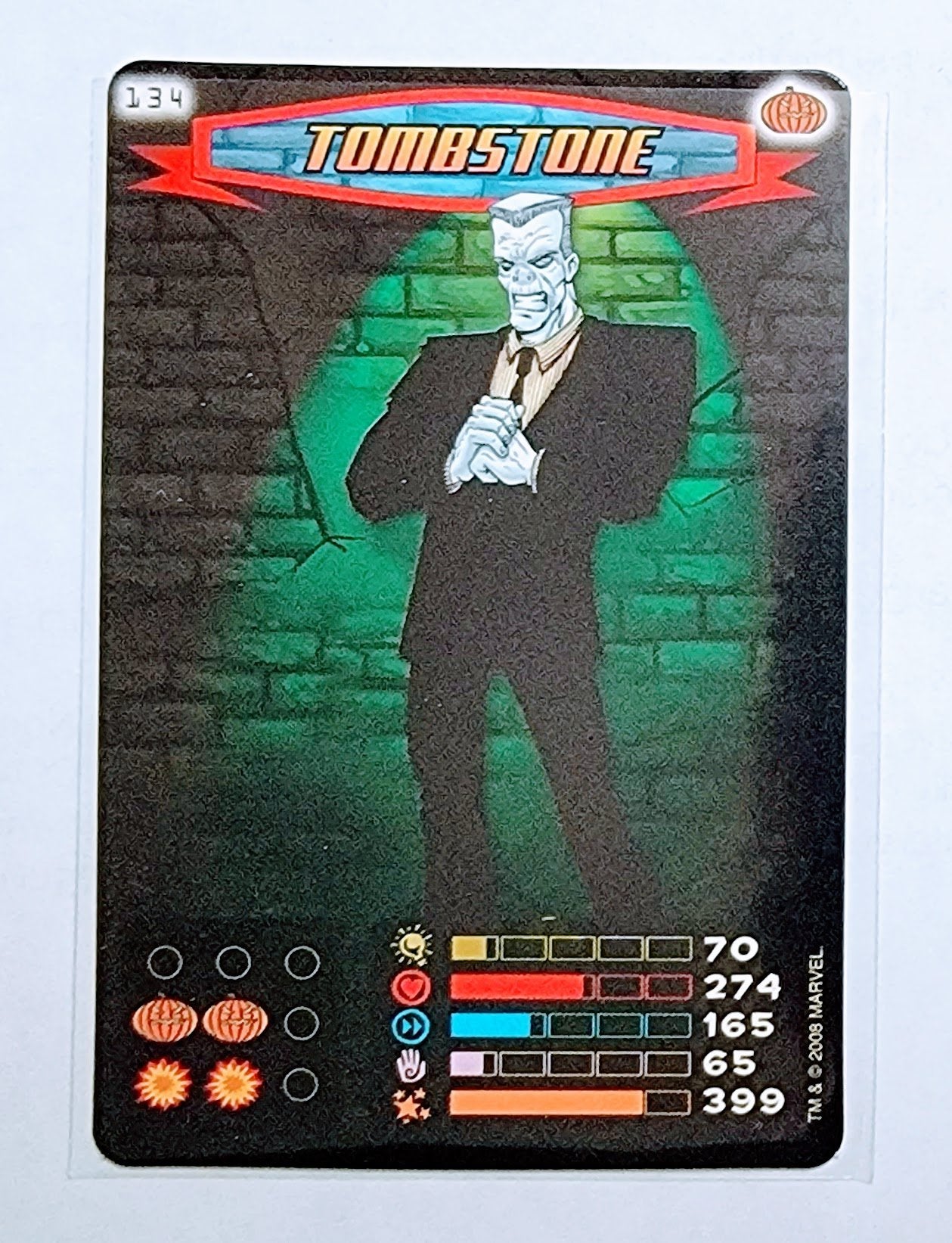 2008 Spiderman Heroes and Villains Tombstone #134 Marvel Booster Trading Card UPTI simple Xclusive Collectibles   
