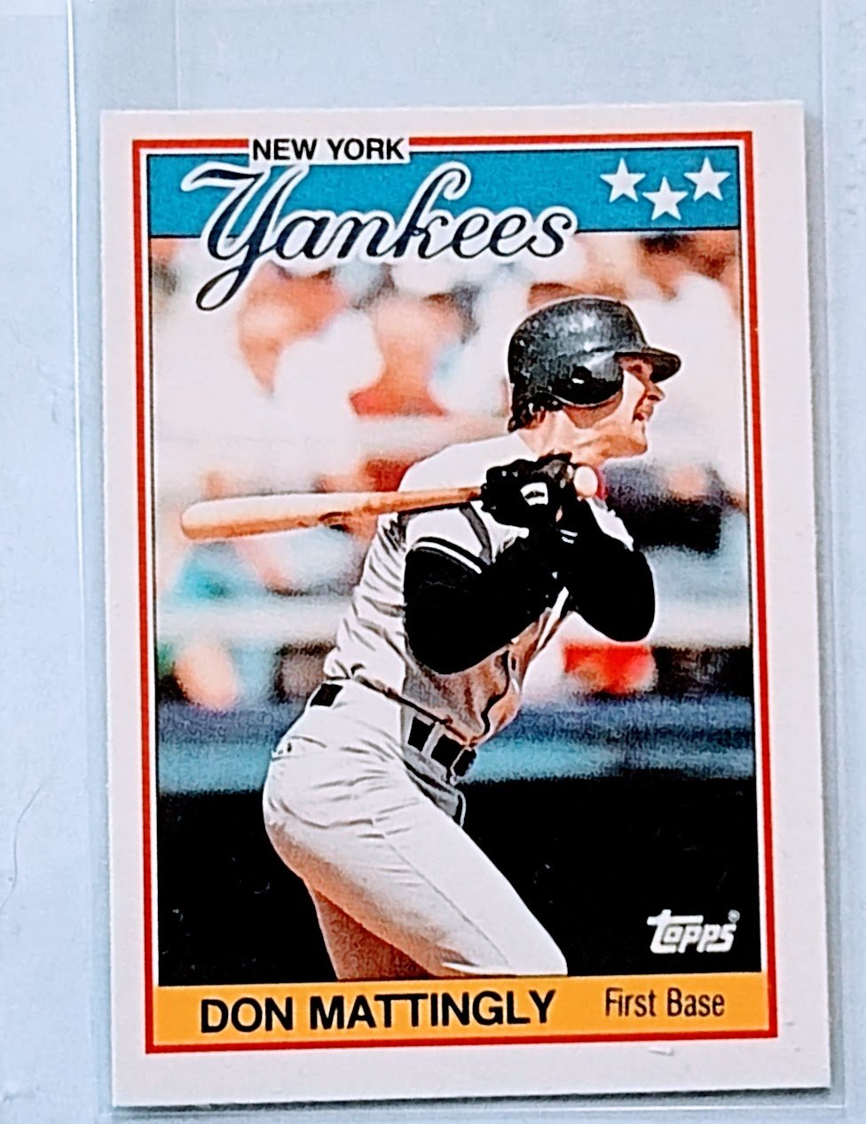 1988 Topps UK Minis Don Mattingly MLB Baseball Trading Card TPTV simple Xclusive Collectibles