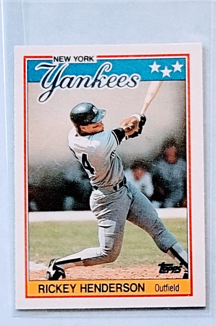 1988 Topps UK Minis Rickey Henderson MLB Baseball Trading Card TPTV simple Xclusive Collectibles