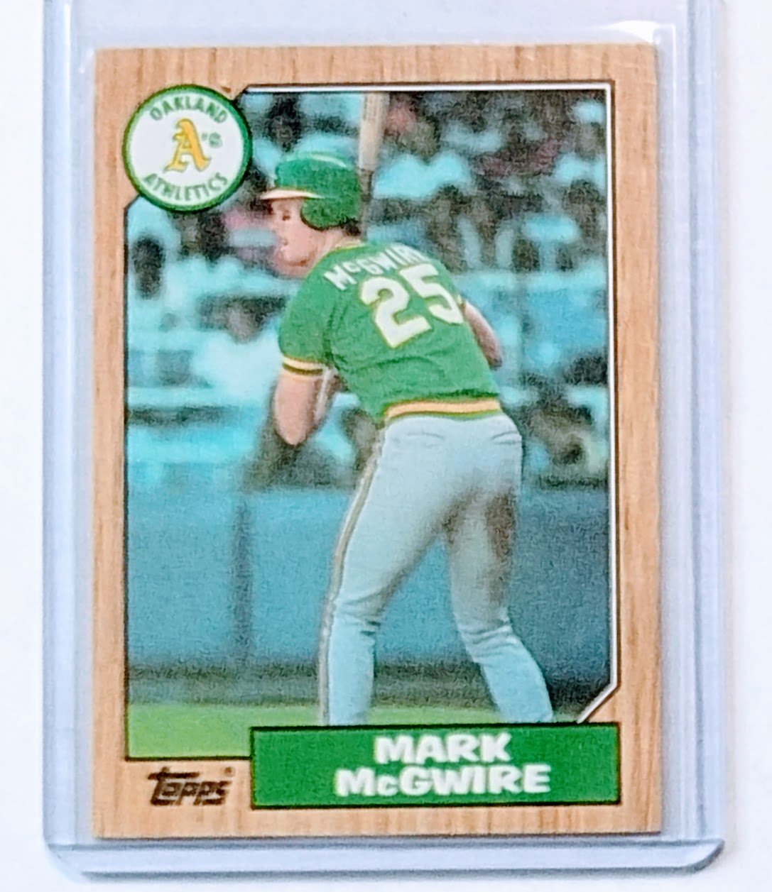 1987 Topps Mark McGwire Baseball Trading Card TPTV simple Xclusive Collectibles