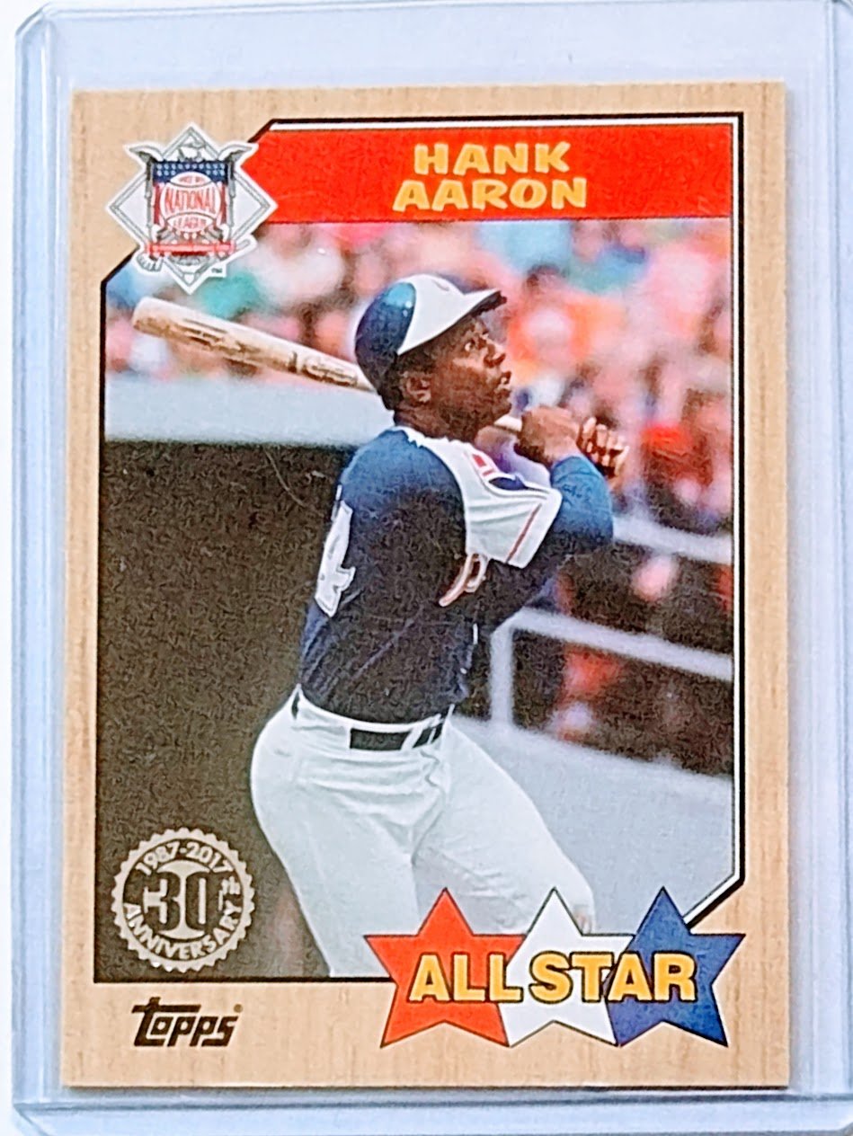 2017 Topps Hank Aaron 1987 30th Anniversary All Star Baseball Trading Card TPTV simple Xclusive Collectibles