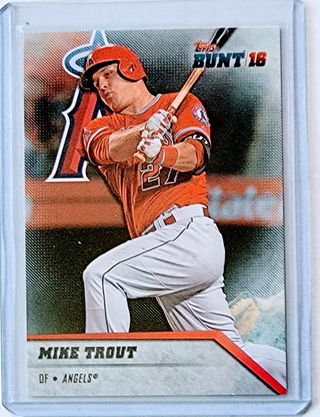 2016 Topps Bunt Mike Trout Baseball Trading Card TPTV simple Xclusive Collectibles