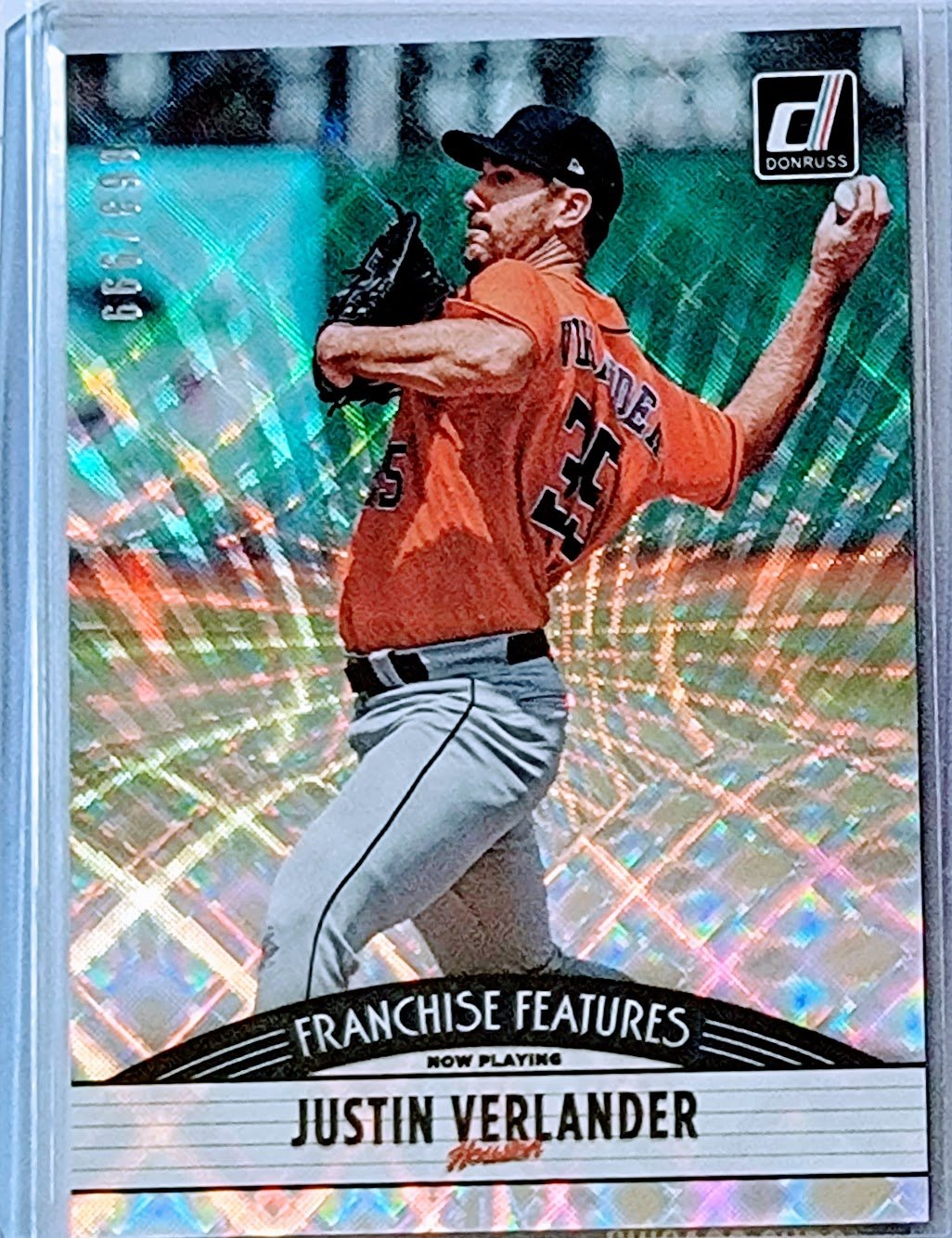 2019 Donruss Justin Verlander Franchise Features #'d/999 Baseball Trading Card TPTV simple Xclusive Collectibles
