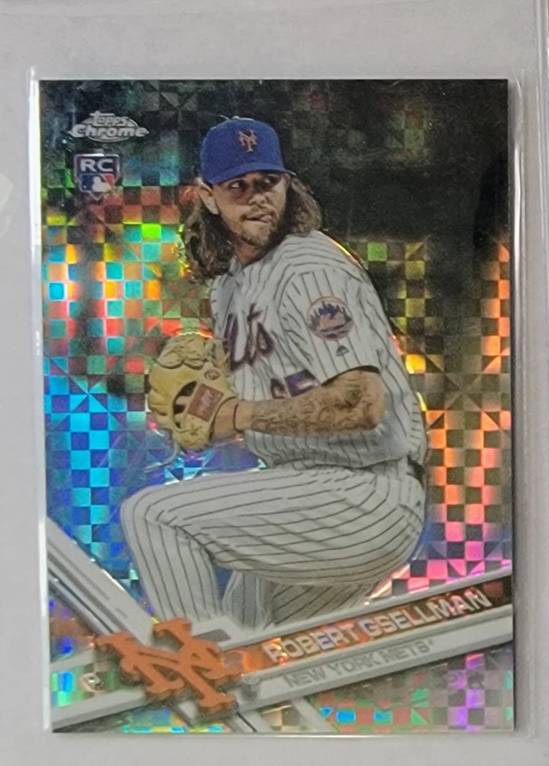 2017 Topps Chrome Robert Gsellman Xfractor Refractor Rookie Baseball Trading Card TPTV simple Xclusive Collectibles