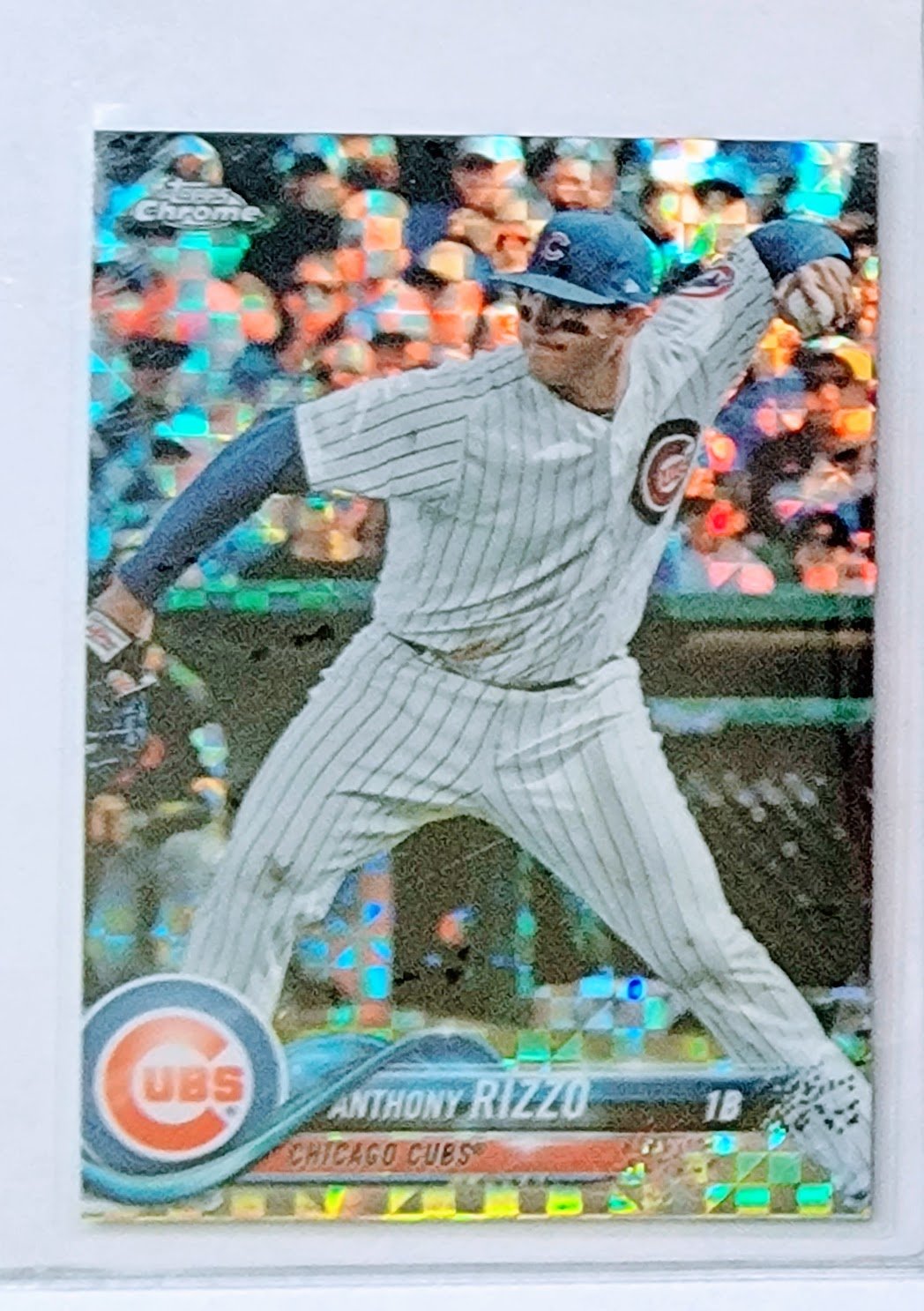 2018 Topps Chrome Anthony Rizzo Xfractor Refractor Baseball Trading Card TPTV simple Xclusive Collectibles