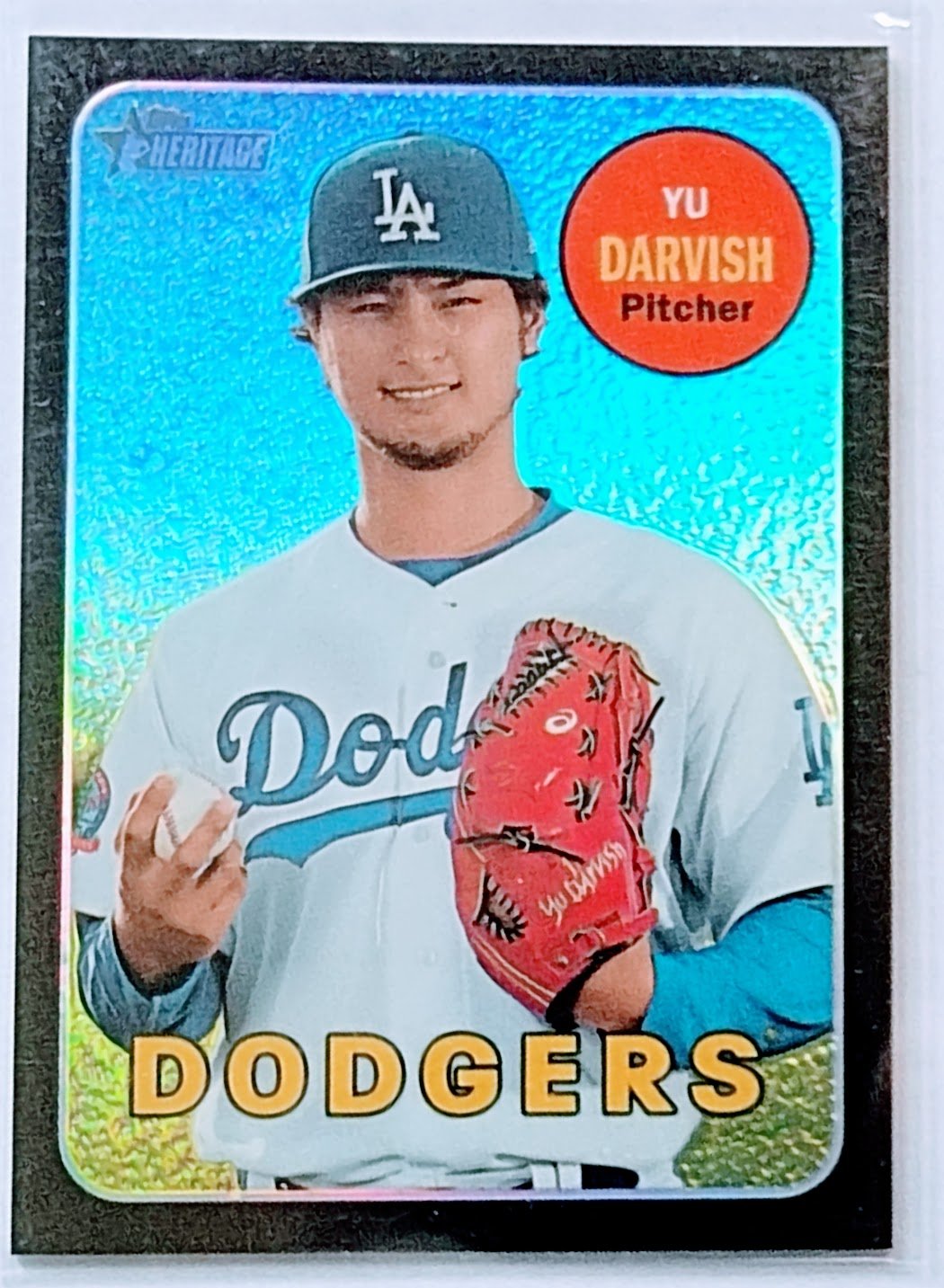 2016 Topps Heritage Yu Darvish Black Bordered Chrome Refractor #'d/67 Baseball Trading Card TPTV simple Xclusive Collectibles