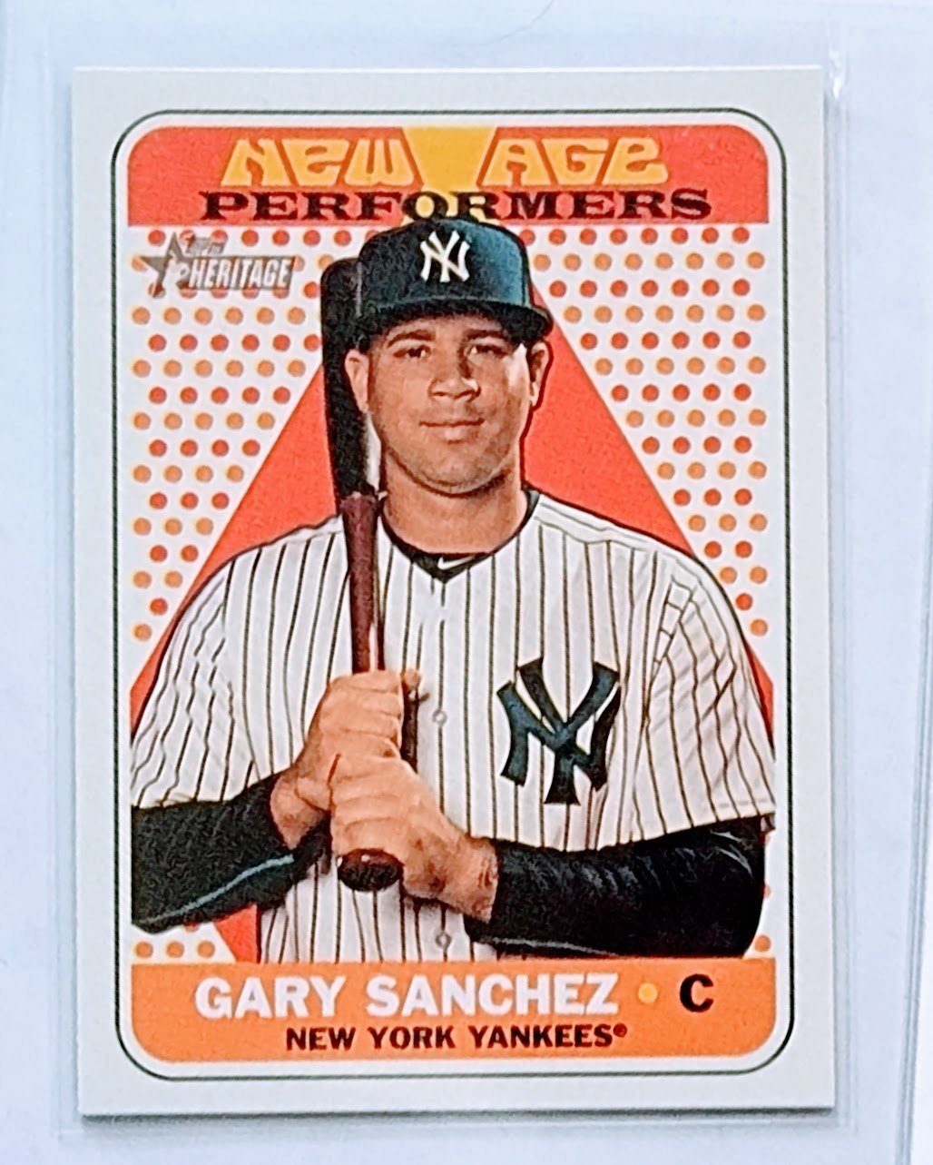2018 Topps Heritage Gary Sanchez New Age Performers Insert Baseball Card TPTV simple Xclusive Collectibles