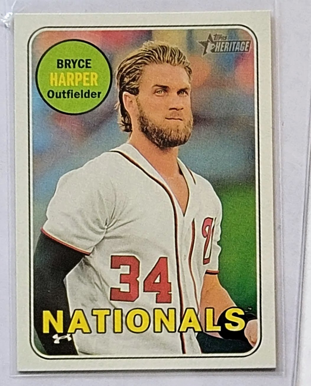 2018 Topps Heritage Bryce Harper Baseball Trading Card TPTV simple Xclusive Collectibles