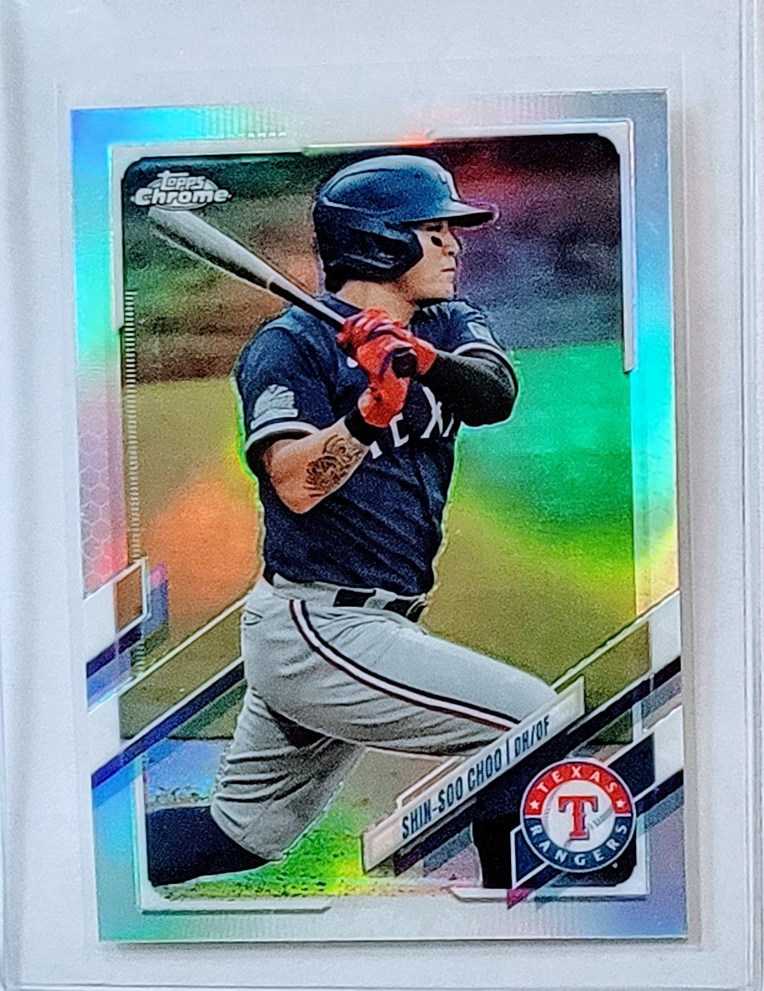 2021 Topps Chrome Sin-Soo Choo Refractor Baseball Trading Card TPTV simple Xclusive Collectibles
