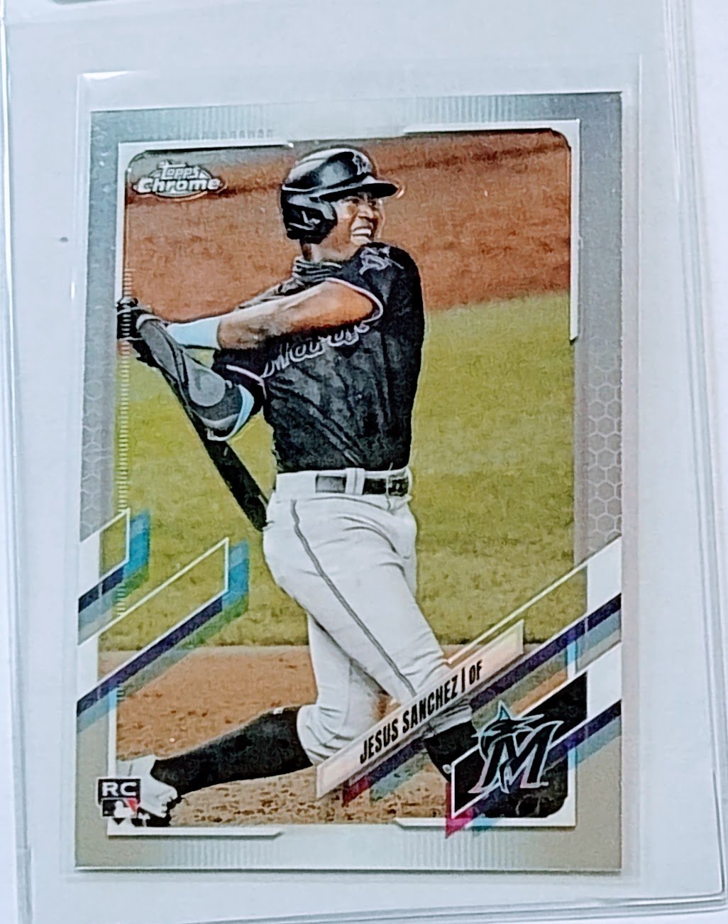 2021 Topps Chrome Jesus Sanchez Rookie Baseball Trading Card TPTV simple Xclusive Collectibles