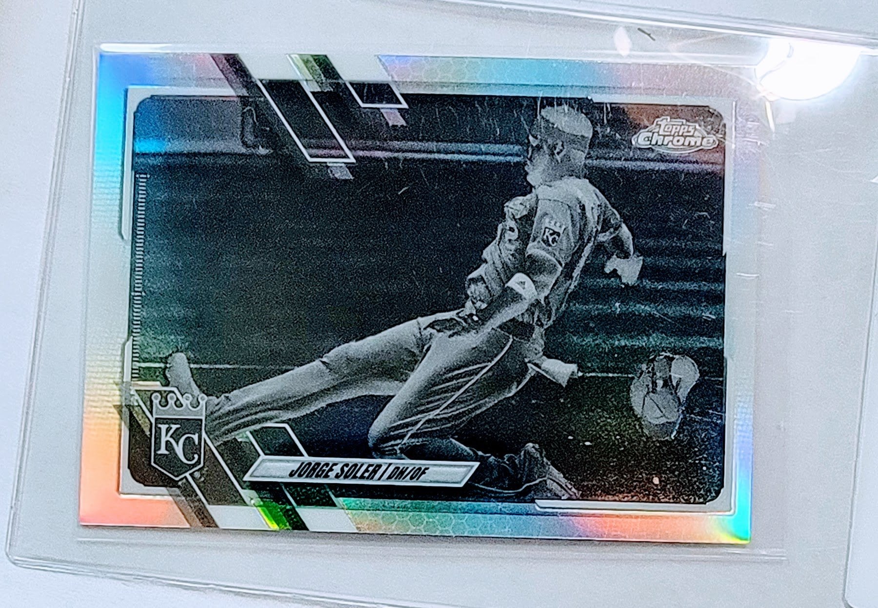 2021 Topps Chrome Jorge Soler Negative Refractor Baseball Trading Card TPTV simple Xclusive Collectibles