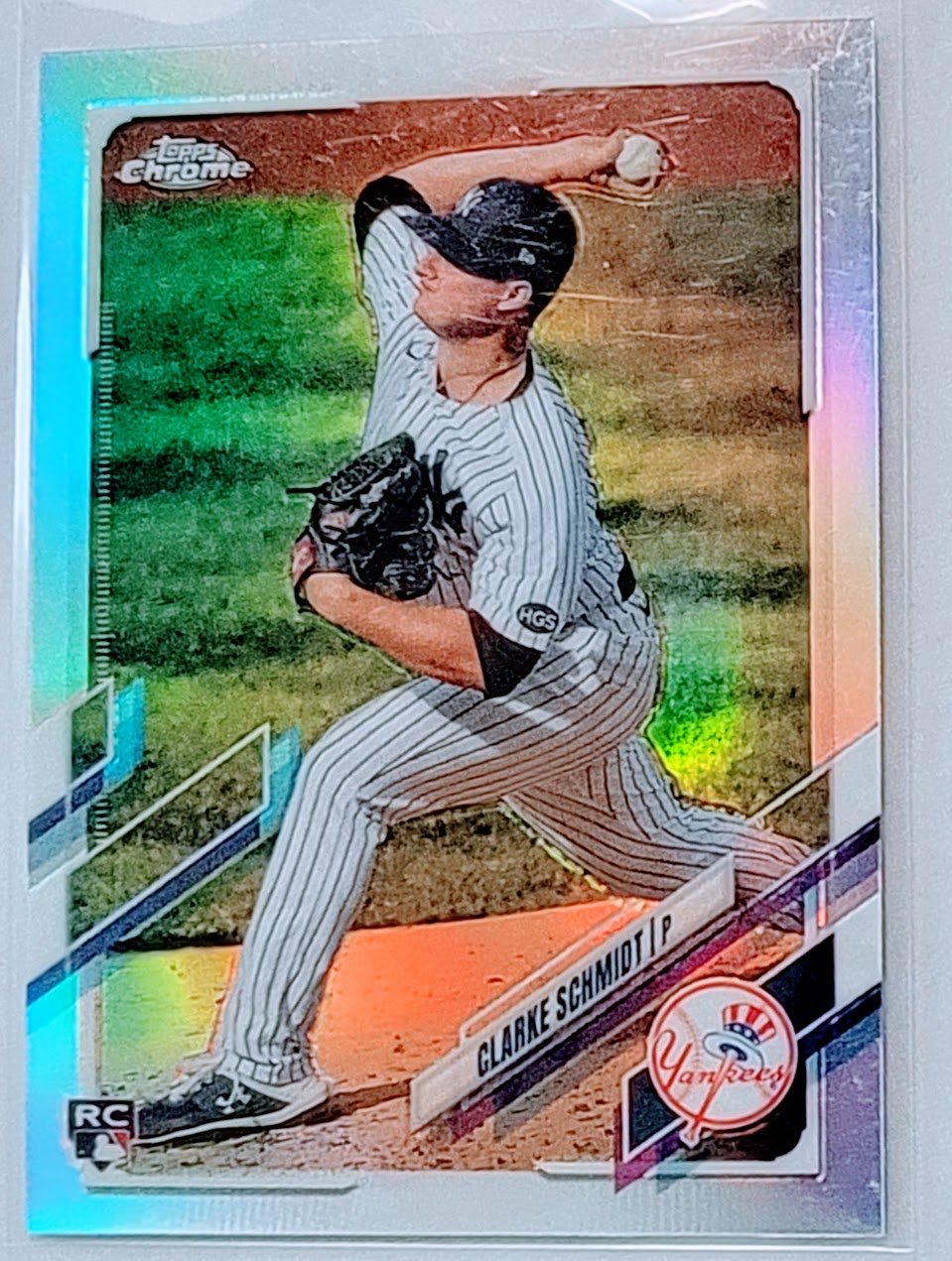 2021 Topps Chrome Clarke Schmidt Rookie Refractor Baseball Trading Card TPTV simple Xclusive Collectibles
