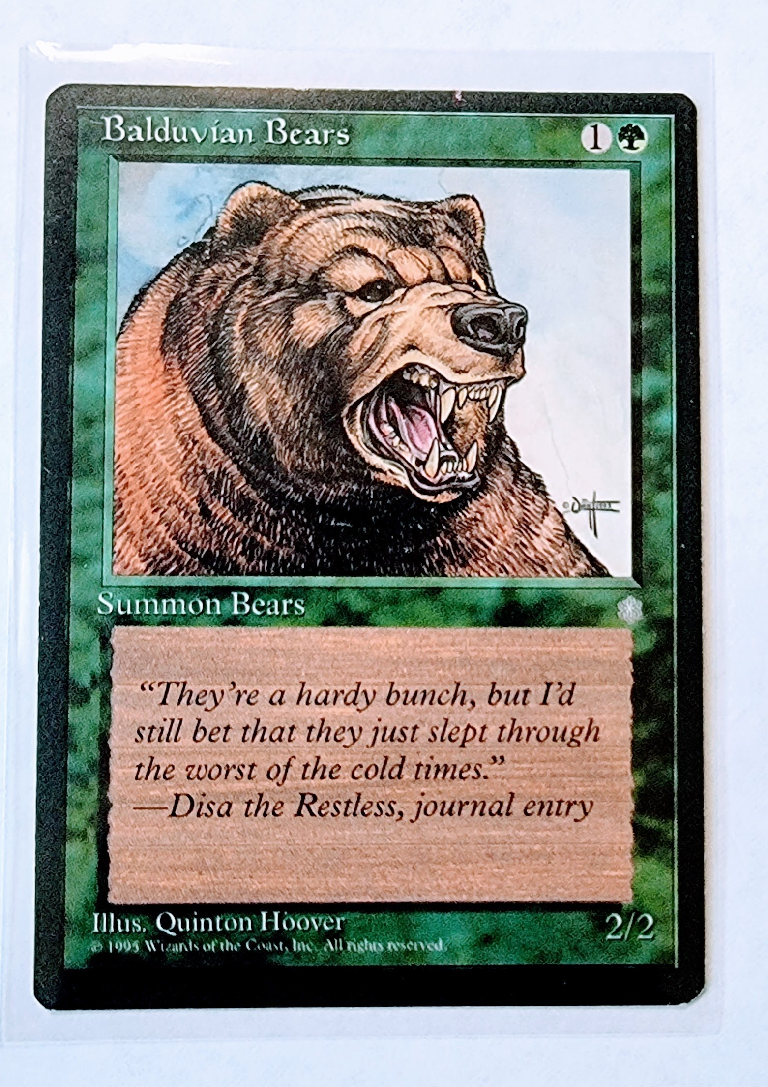 1995 Wizards of the Coast Magic: The Gathering - Balduvian Bears Booster Card MCSC1 simple Xclusive Collectibles