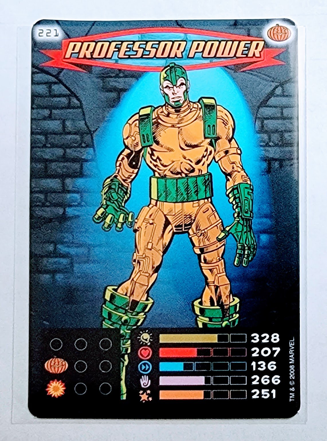 2008 Spiderman Heroes and Villains Professor Power #221 Marvel Booster Trading Card UPTI simple Xclusive Collectibles