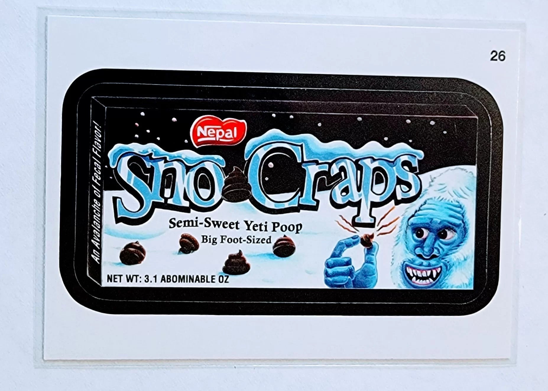 2013 Topps Wacky Packages Series 11 Sno Craps Sticker Trading Card MCSC1 simple Xclusive Collectibles