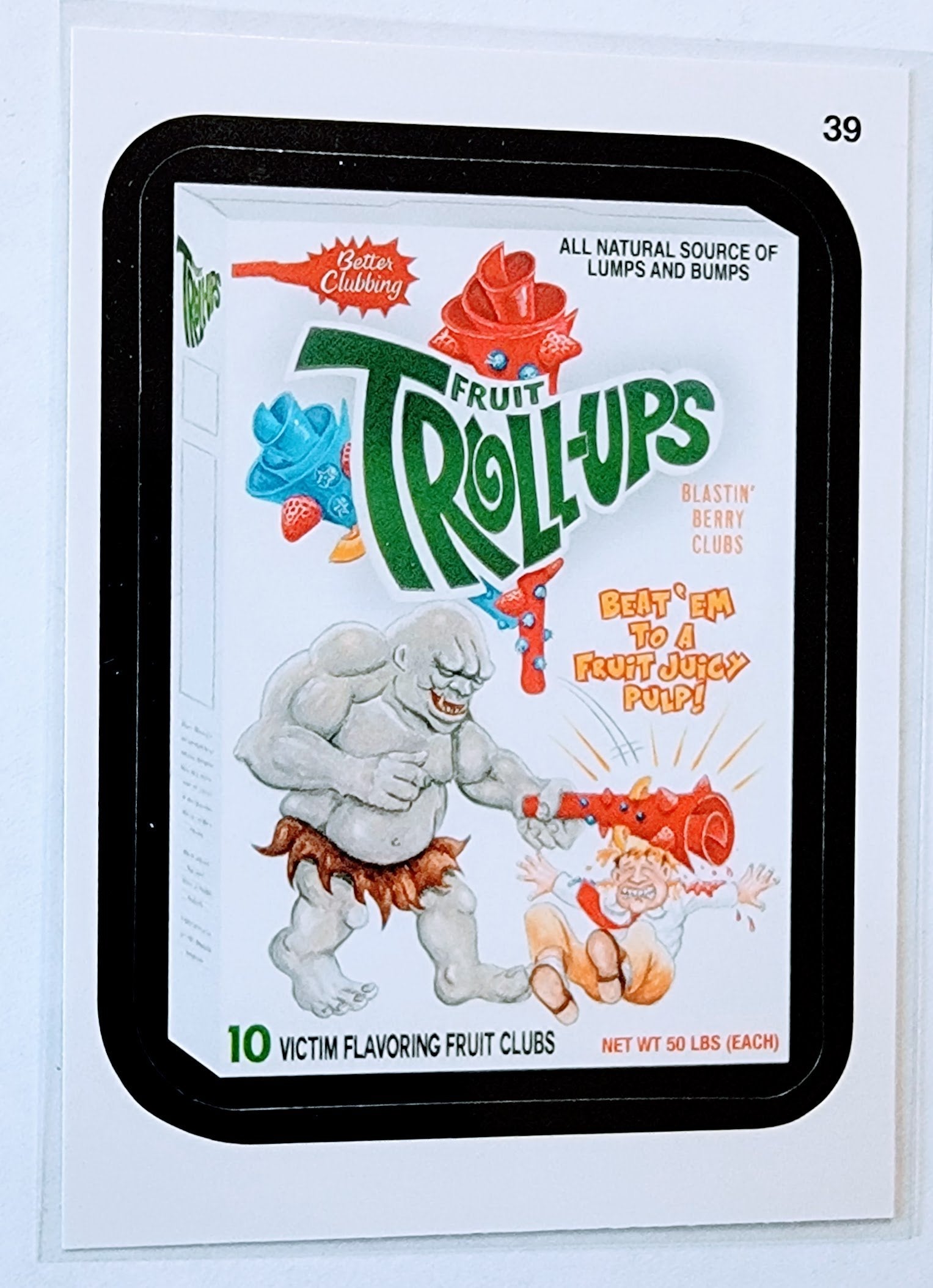 2014 Topps Wacky Packages Series 1 Fruit Troll-Ups #39 Sticker Trading Card MCSC1 simple Xclusive Collectibles