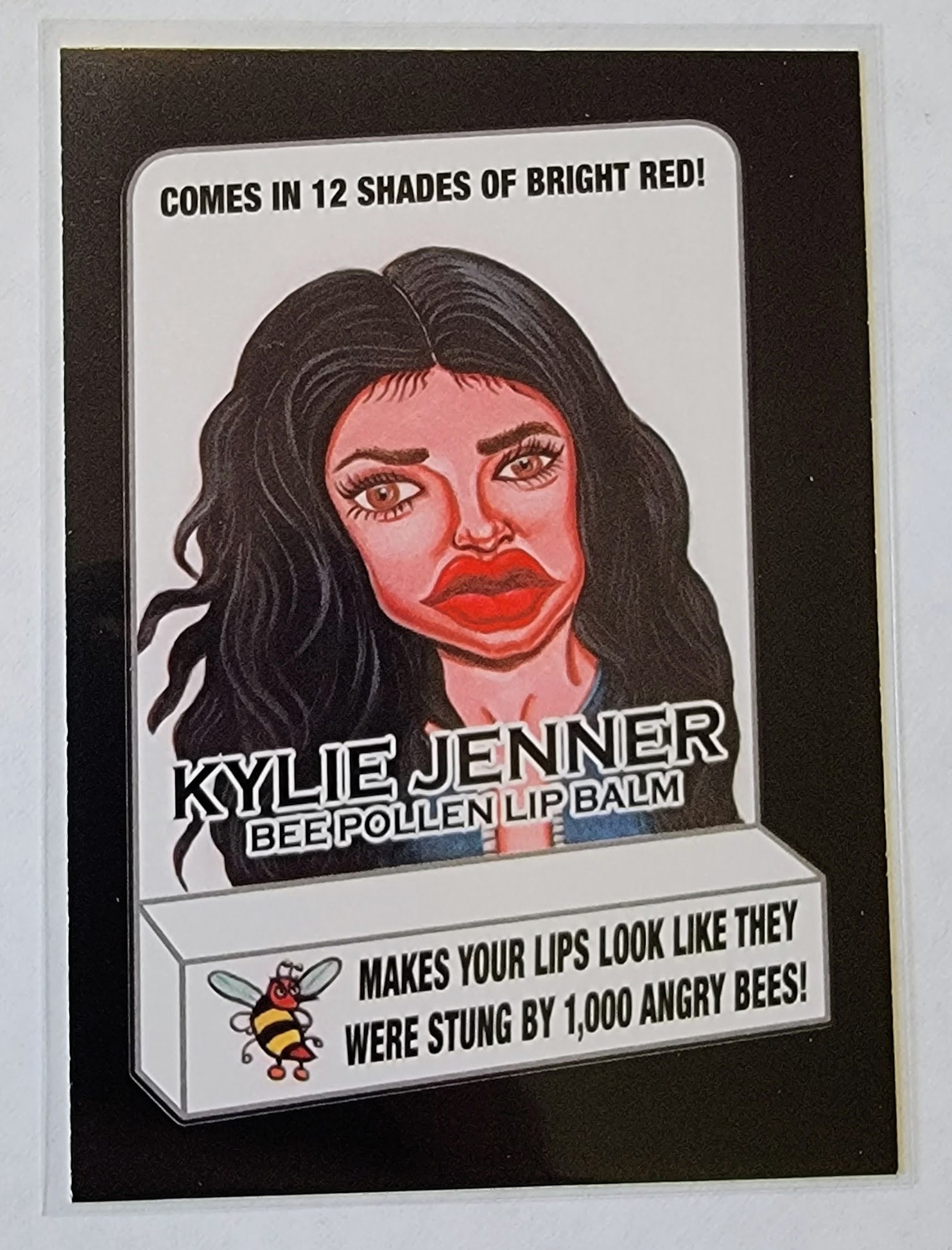 2017 Wacky Packages 50th Anniversary Kylie Jenner Lip Balm Sticker Trading Card MCSC1 simple Xclusive Collectibles