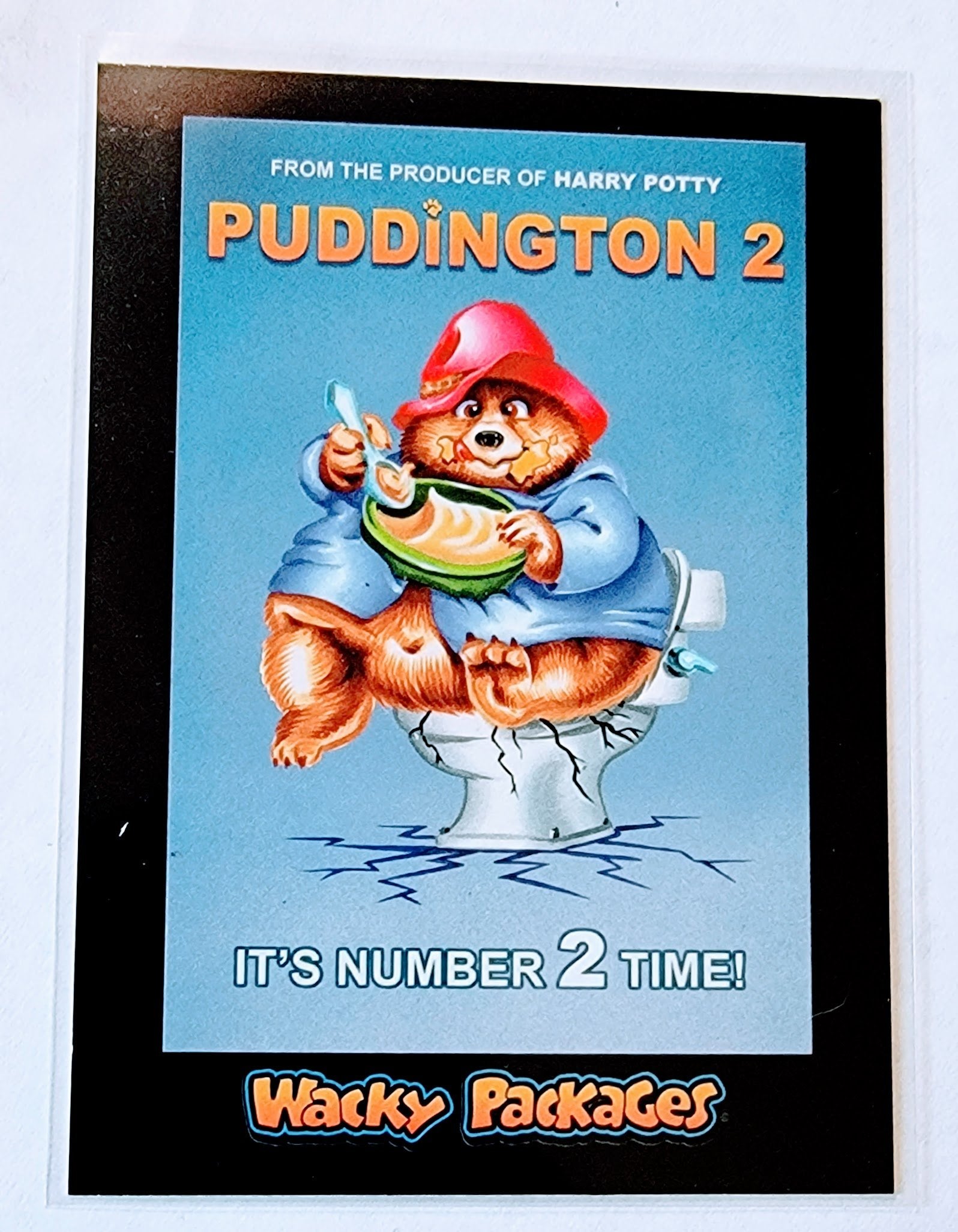2018 Topps Wacky Packages Go to the Movies Puddington 2 It's Number 2 Time Sticker Trading Card simple Xclusive Collectibles