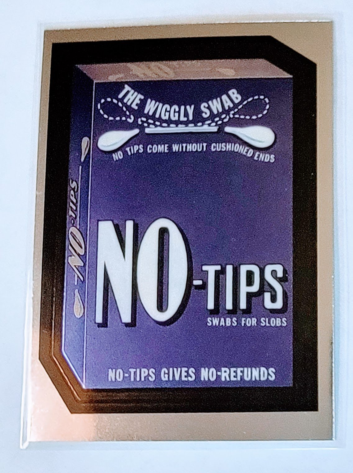 2014 Topps Wacky Packages Chrome No Tips Swabs for Slobs Sticker Trading Card MCSC1 simple Xclusive Collectibles