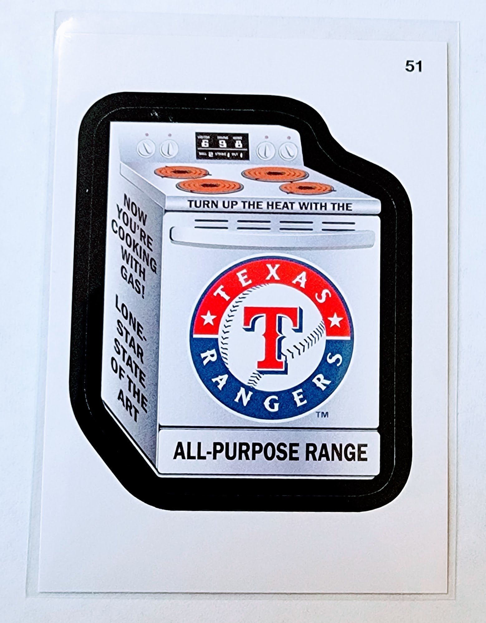 2016 Topps MLB Baseball Wacky Packages Texas Rangers All Purpose Range Sticker Trading Card MCSC1 simple Xclusive Collectibles