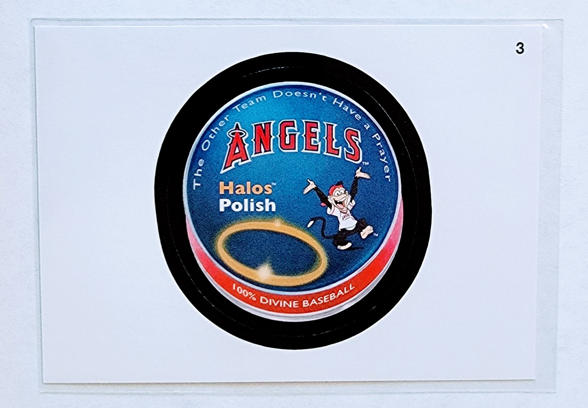2016 Topps MLB Baseball Wacky Packages Angels Halo Polish Sticker Trading Card MCSC1 simple Xclusive Collectibles