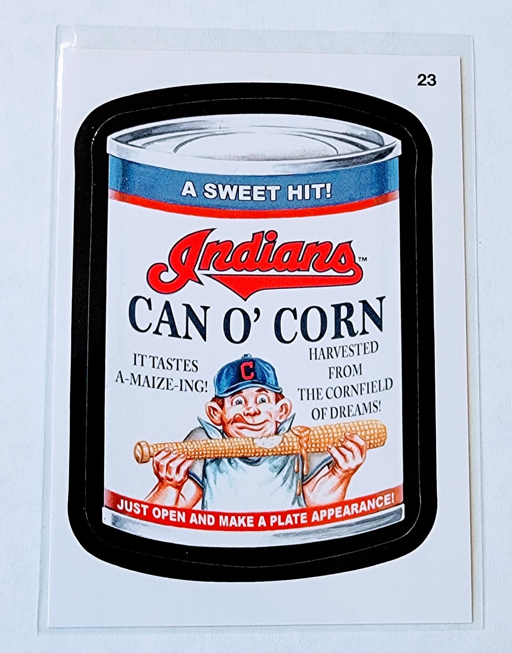 2016 Topps MLB Baseball Wacky Packages Cleveland Indians Can o' Corn Sticker Trading Card MCSC1 simple Xclusive Collectibles