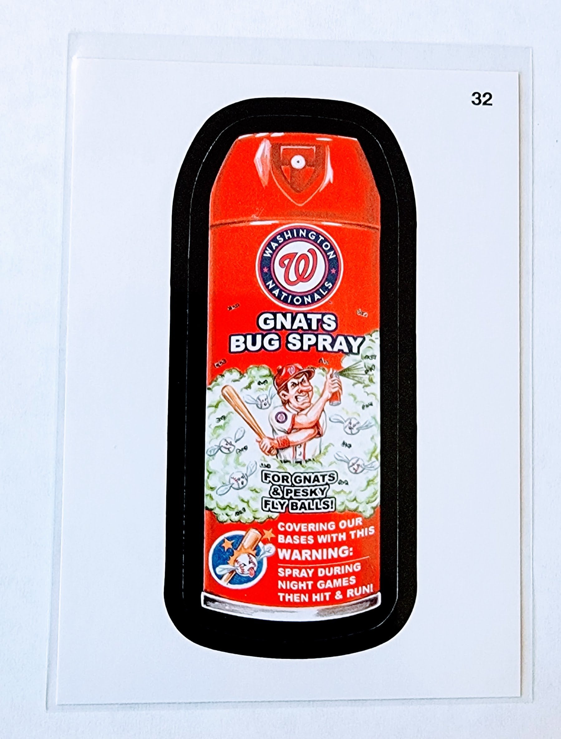 2016 Topps MLB Baseball Wacky Packages Gnats Bug Spray Washington Nationals Sticker Trading Card MCSC1 simple Xclusive Collectibles