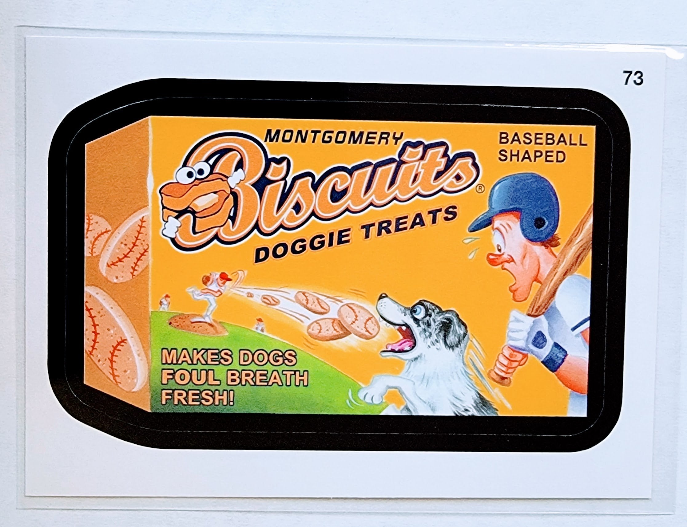 2016 Topps MLB Baseball Wacky Packages Montgomery Biscuits Doggie Treats Sticker Trading Card MCSC1 simple Xclusive Collectibles