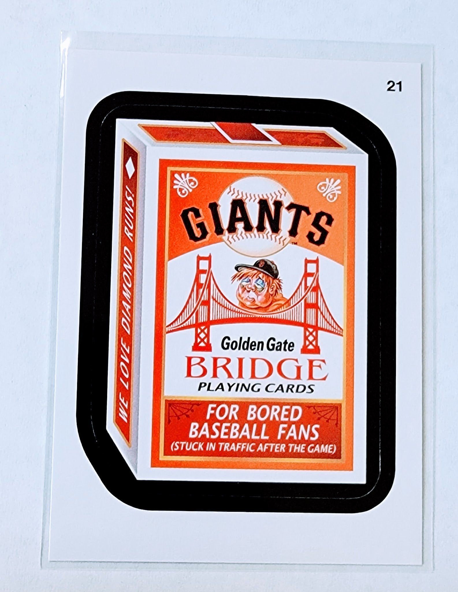 2016 Topps MLB Baseball Wacky Packages Giants Golden Gate Bridge Playing Cards Sticker Trading Card MCSC1 simple Xclusive Collectibles
