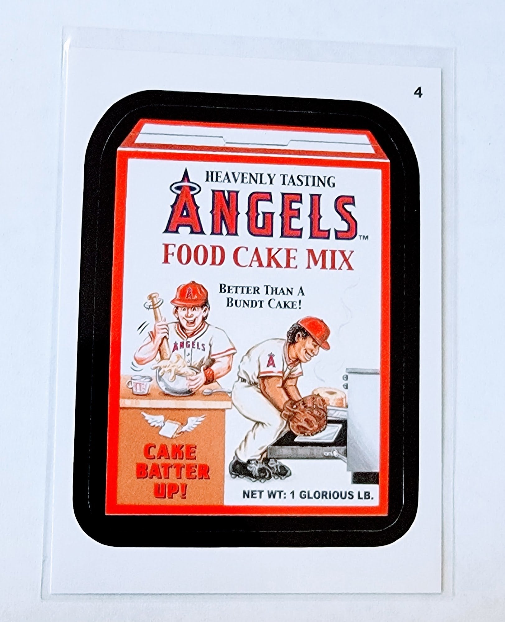 2016 Topps MLB Baseball Wacky Packages Angels Food Cake Sticker Trading Card MCSC1 simple Xclusive Collectibles