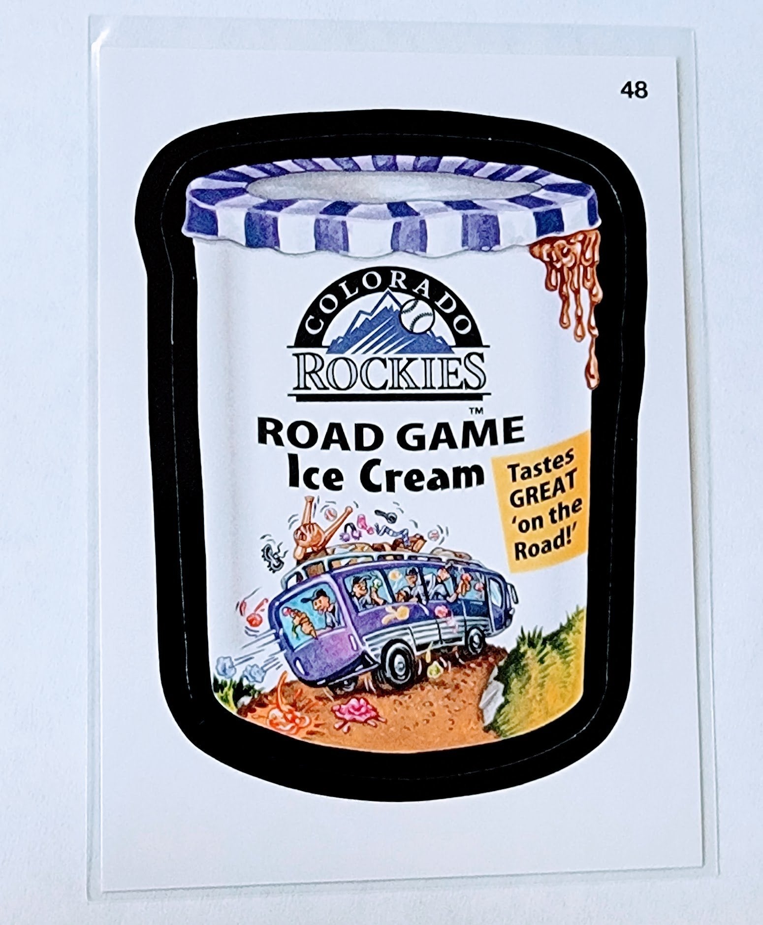 2016 Topps MLB Baseball Wacky Packages Colorado Rockies Road Game Ice Cream Sticker Trading Card MCSC1 simple Xclusive Collectibles