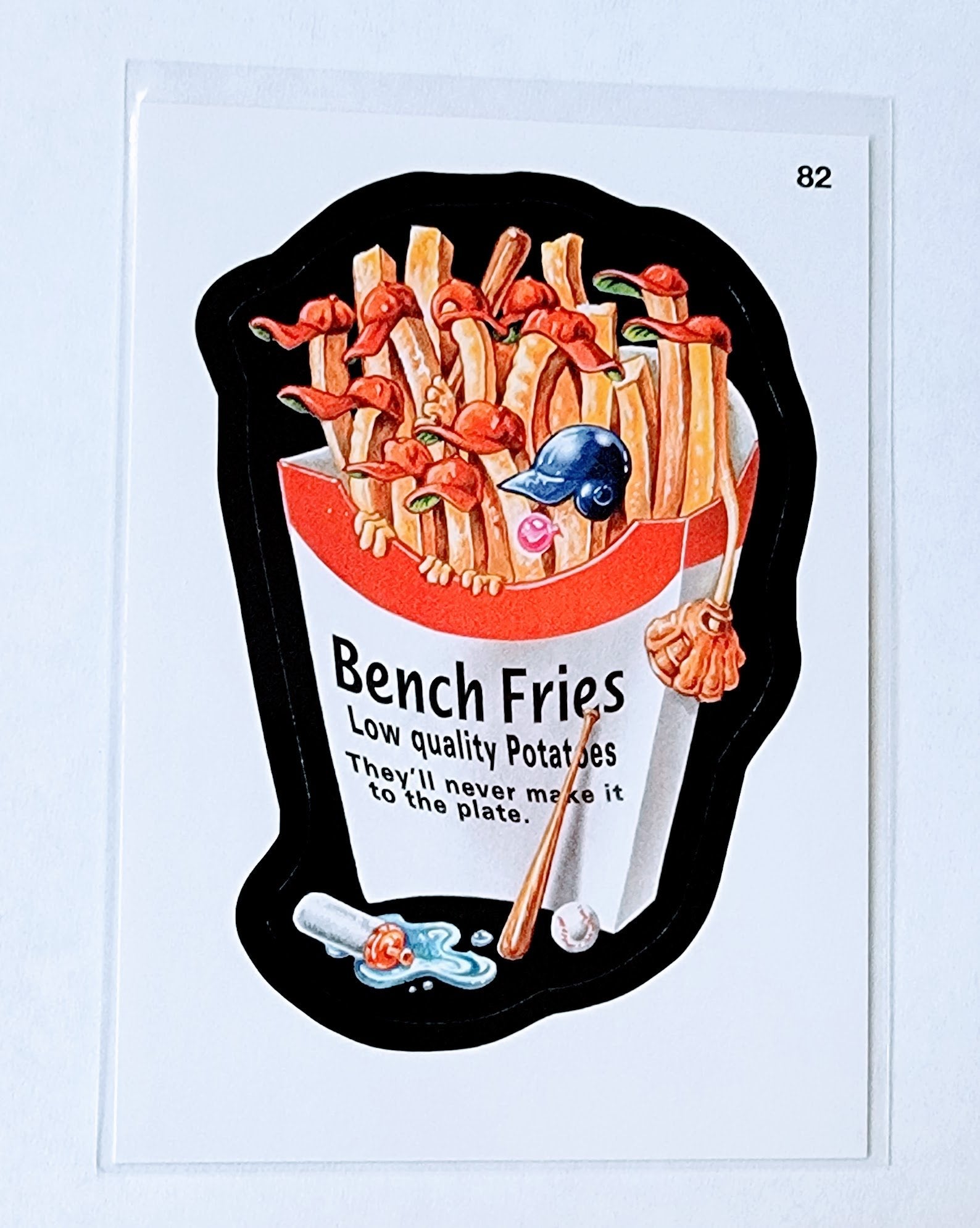 2016 Topps MLB Baseball Wacky Packages Bench Fries Low Quality Potatoes Sticker Trading Card MCSC1 simple Xclusive Collectibles