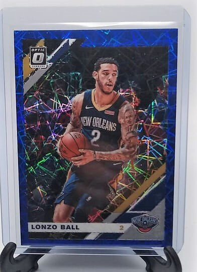 2019-20 Donruss Optic Lonzo Ball Blue Velocity Refractor Basketball Card simple Xclusive Collectibles   
