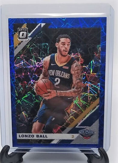 2019-20 Donruss Optic Lonzo Ball Blue Velocity Refractor Basketball Card simple Xclusive Collectibles