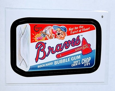 2016 Topps MLB Baseball Wacky Packages Braves Rock Hard Bubble Gum Sticker Trading Card MCSC1 simple Xclusive Collectibles