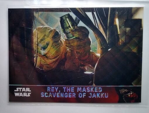 2016 Topps Star Wars Chrome The Force Awakens Rey, The Masked Scavenger of Jakku Refractor Trading Card simple Xclusive Collectibles