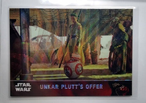 2016 Topps Star Wars Chrome The Force Awakens Unkar Plutt's Offer Refractor Trading Card simple Xclusive Collectibles
