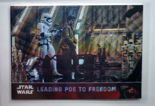 2016 Topps Star Wars Chrome The Force Awakens Leading Poe to Freedom Refractor Trading Card simple Xclusive Collectibles