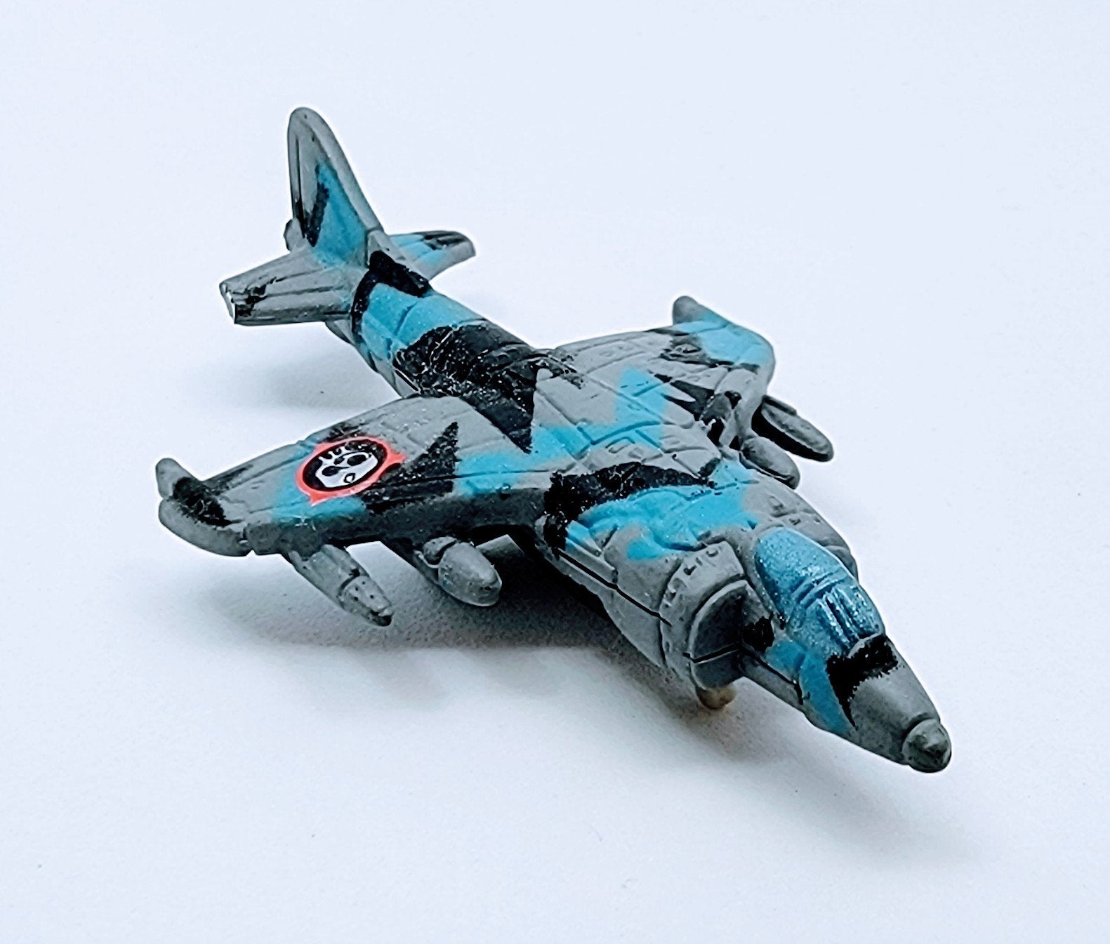 Micro Machines Military AV-8B SeaHarrier VTOL Terror Troops Blue, Gray, and Black Camo Miniature Toy MMAC2 simple Xclusive Collectibles   