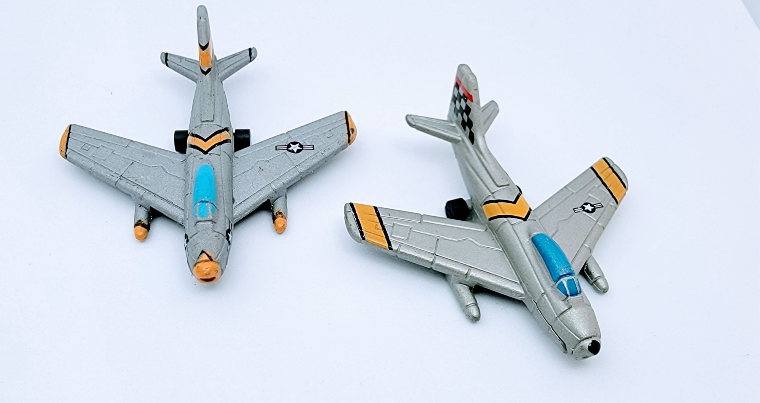 Micro Machines Military USAF F-86 Sabre Miniature Jet Fighter Lot of 2 Miniature Toy MMB3 simple Xclusive Collectibles   