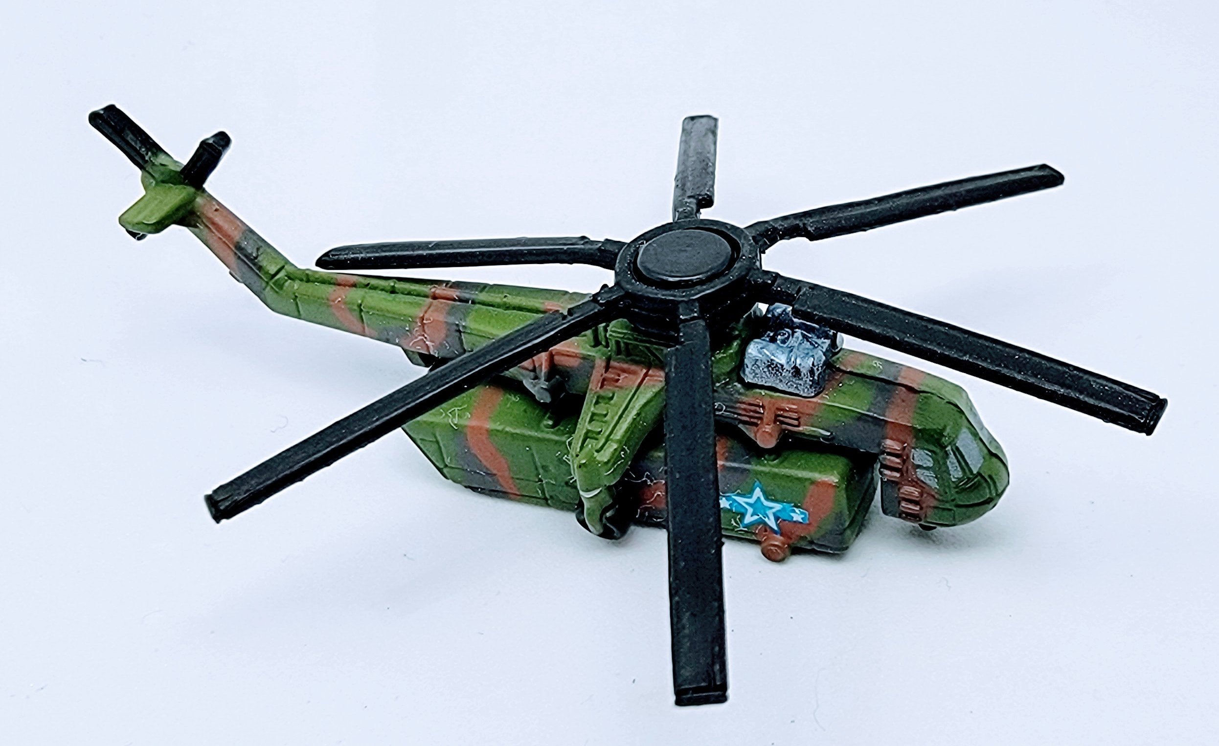 Micro Machines Military Sikorsky S-64 Skycrane Freedom Forces Jungle Camo MMOA1 simple Xclusive Collectibles   