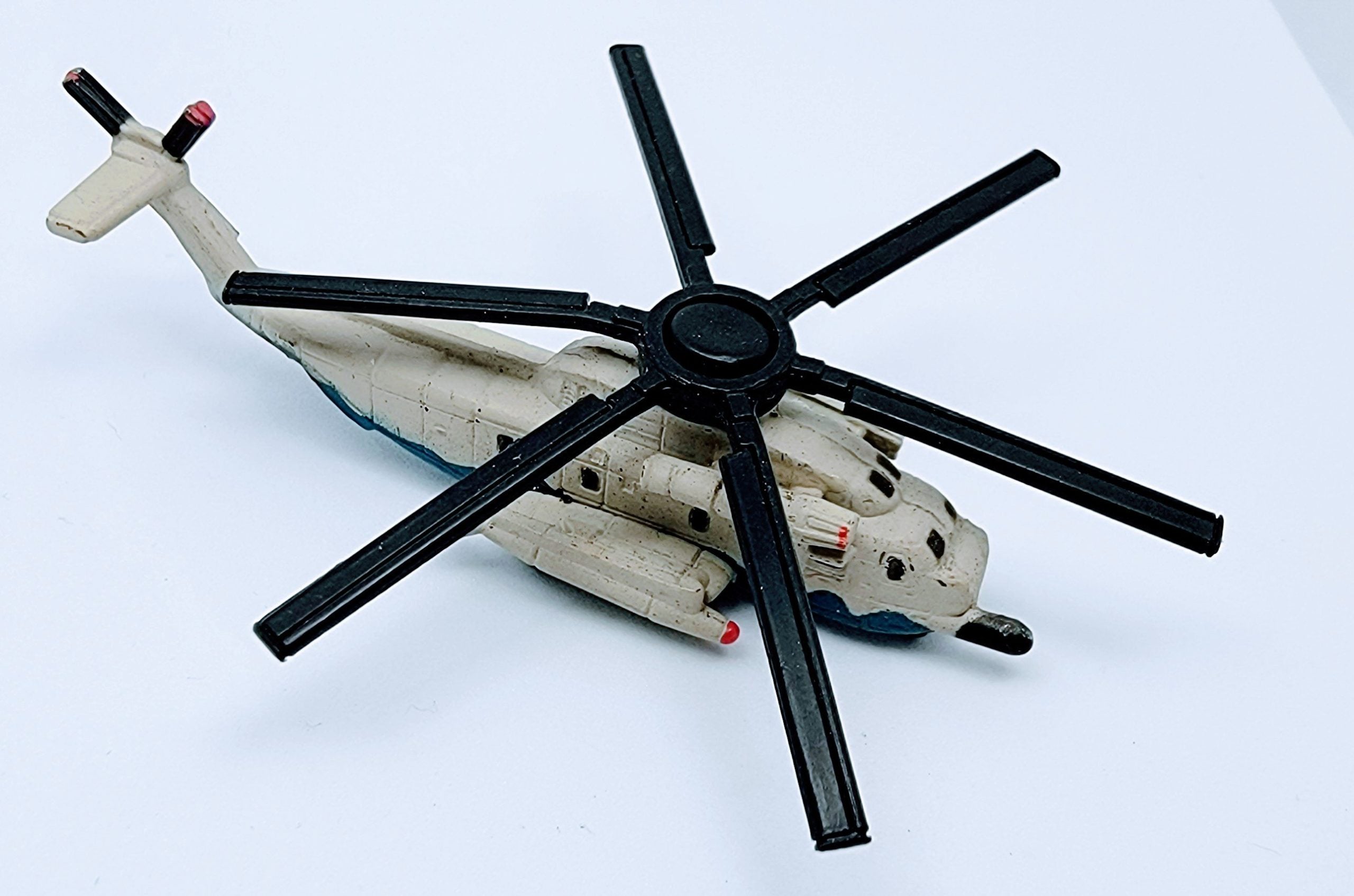 Micro Machines Military CH-53 Super Sea Stallion Helicoper Toy Miniature Vintage Collectible Grey &amp; Blue MMVB1 simple Xclusive Collectibles   