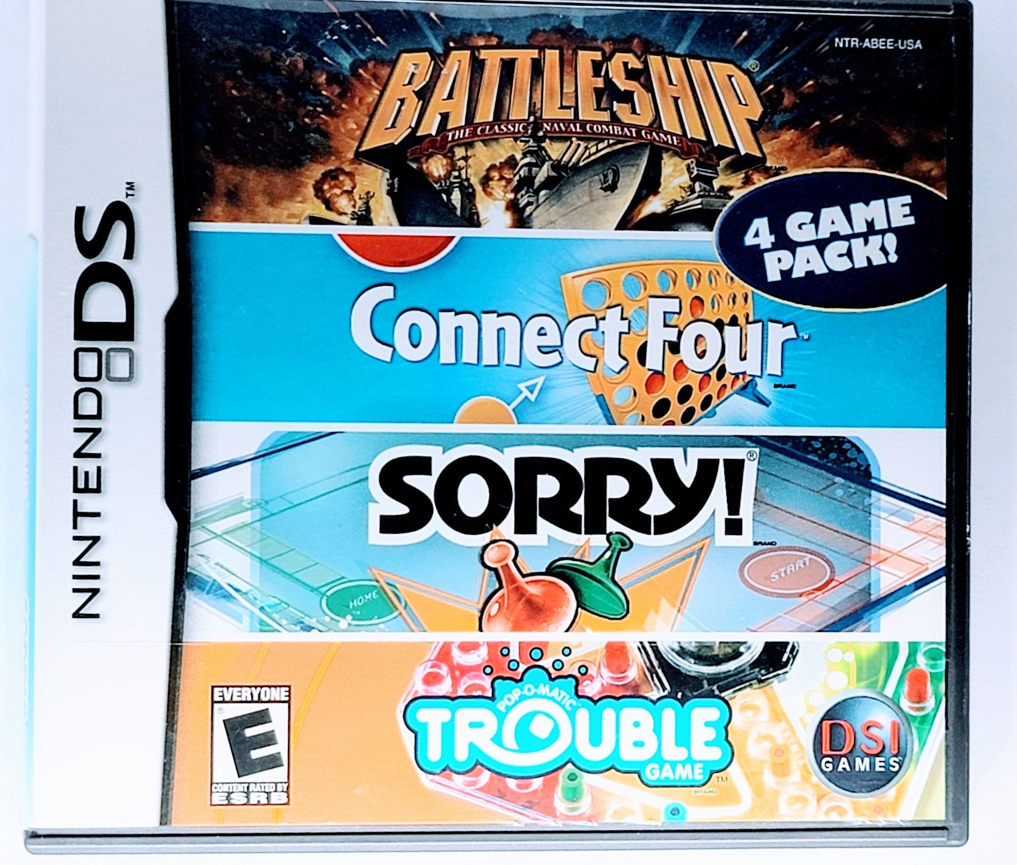 Battleship/Connect Four/Sorry!/Trouble - 4 Game Pack Nintendo DS: A Bundle of Classic Fun!  Xclusive Collectibles   