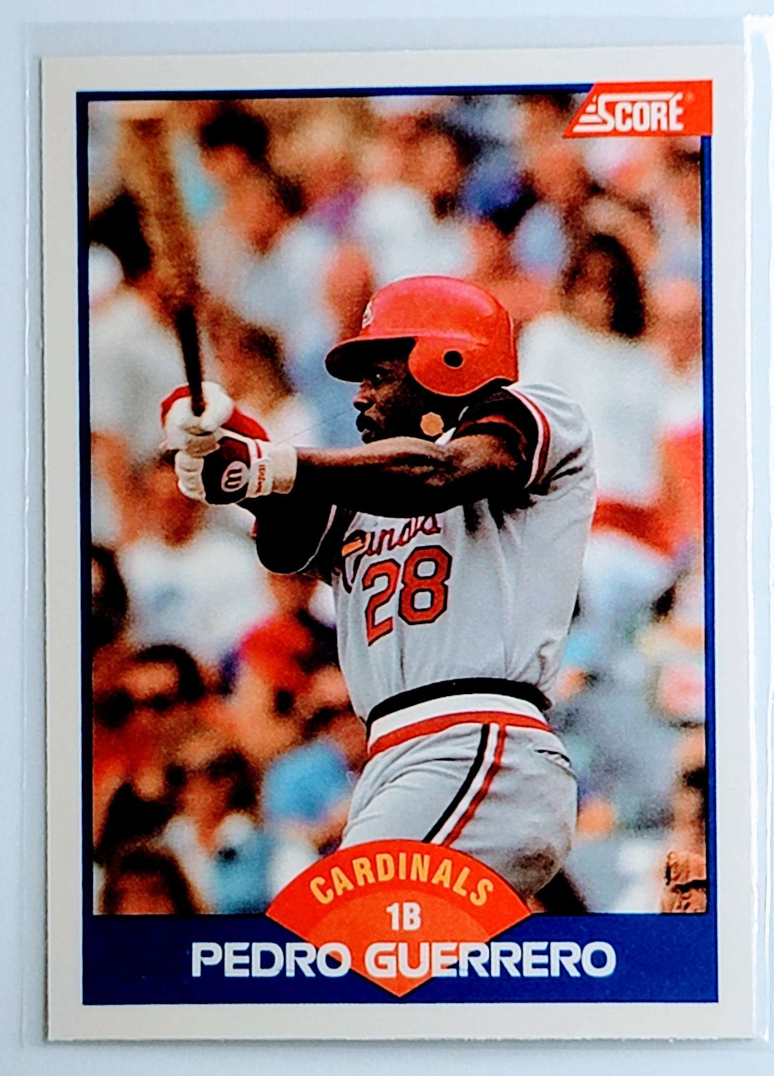 1989 Score Pedro Guerrero   St. Louis Cardinals Baseball Card TH1C4 simple Xclusive Collectibles   