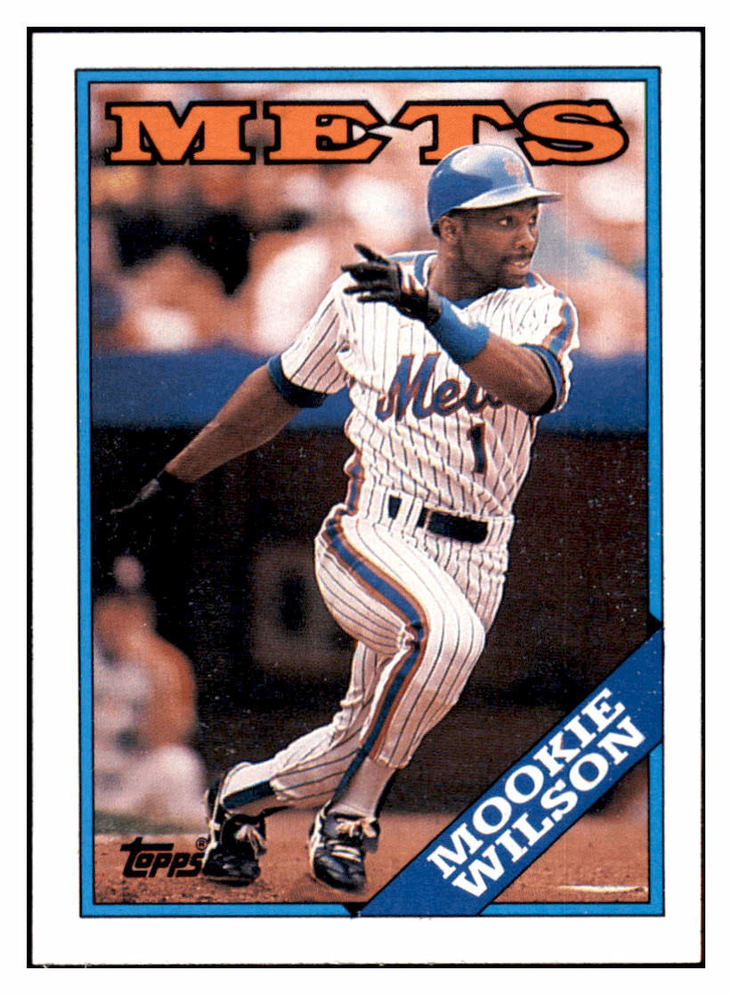 1988 Topps Mookie Wilson New York Mets #255 Baseball card   BMB1B simple Xclusive Collectibles   