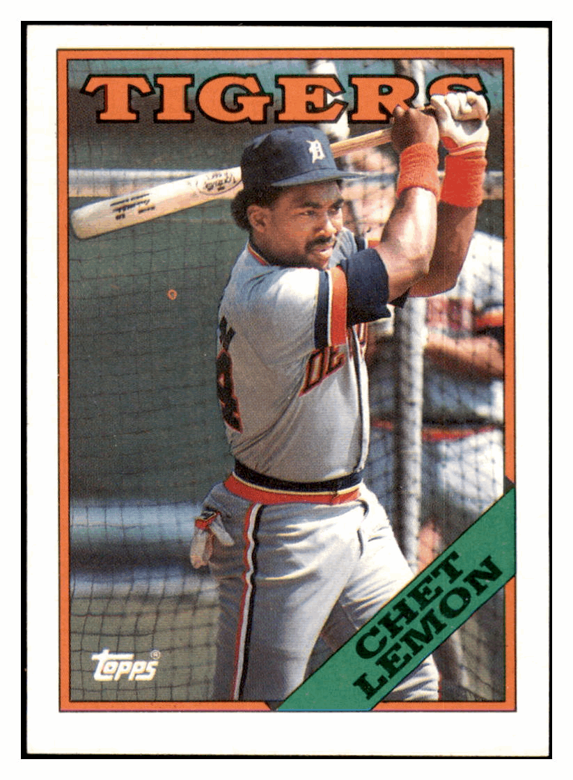 1988 Topps Chet Lemon Detroit Tigers #366 Baseball card   BMB1B simple Xclusive Collectibles   
