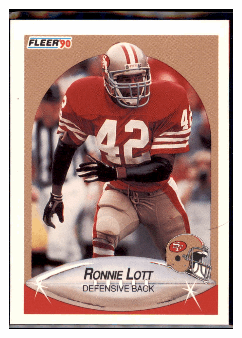 1990 Fleer Ronnie Lott   Football card CBT1B simple Xclusive Collectibles   