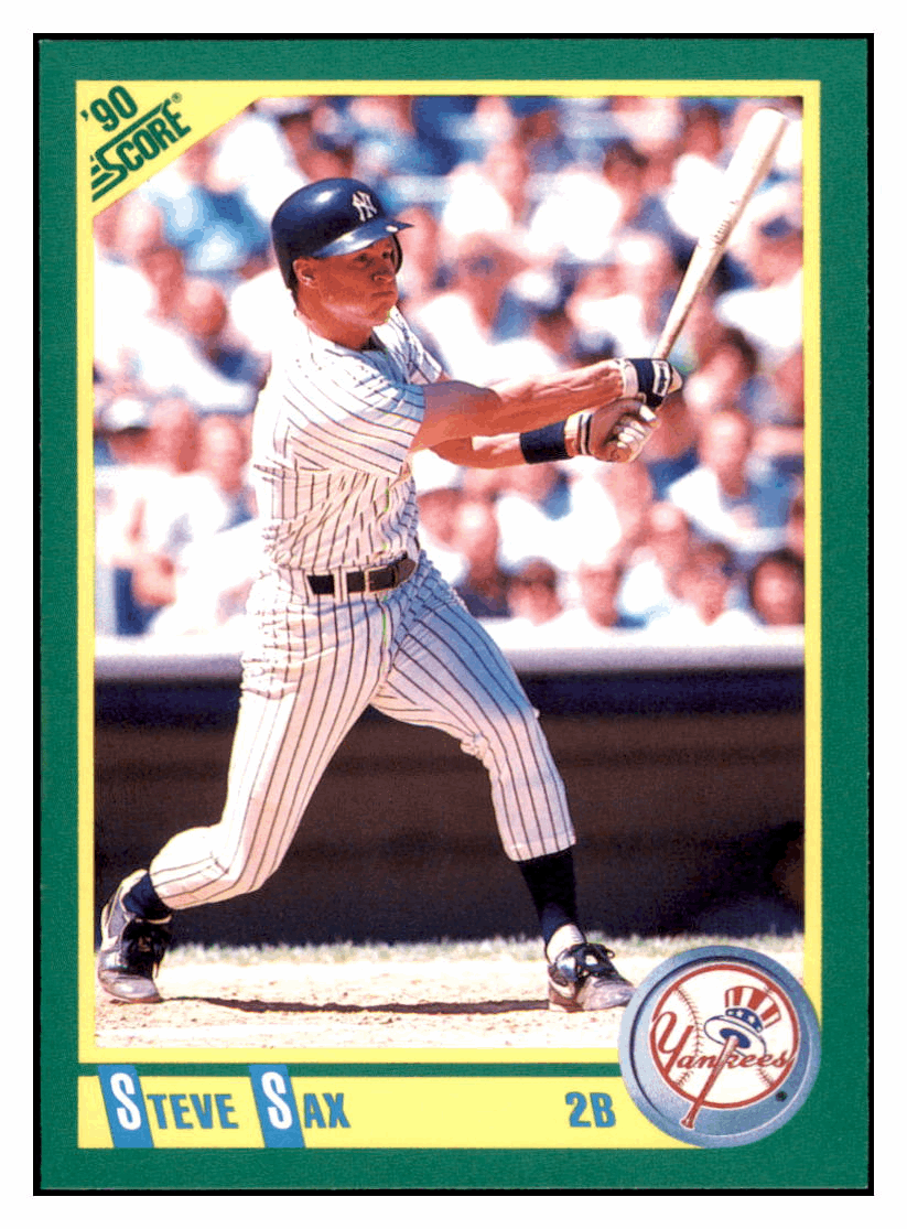 1990 Score Steve Sax   New York Yankees Baseball Card GMMGB simple Xclusive Collectibles   