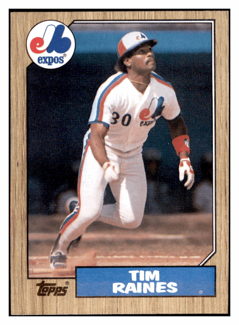 1987 Topps Tim Raines   Montreal Expos Baseball Card GMMGD simple Xclusive Collectibles   